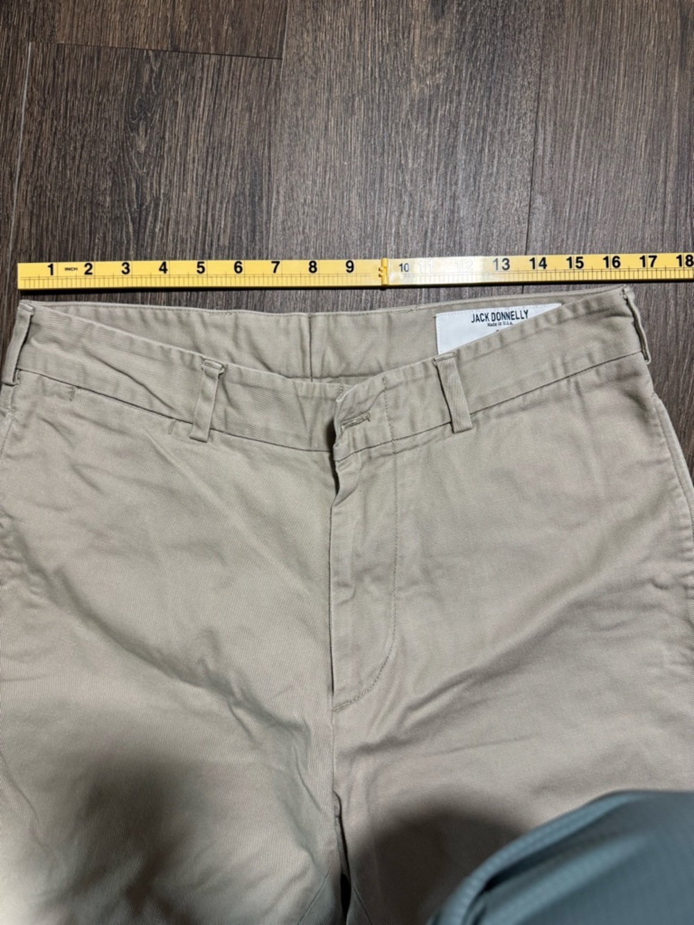 Jack Donnelly Mens Khaki Pant Sz 34 Made in USA Preppy Casual Office Church - Picture 4 of 9